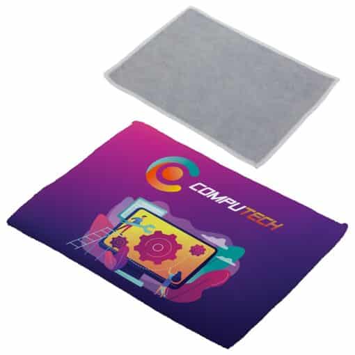 Quick Clean 5" x 7-1/8" Dual Sided Microfiber Cloth : Full Color
