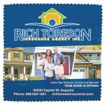 Custom 6"x 6" "Chamarel L" Recycled RPET Full Color Import Air Ship Microfiber Cloth & Screen Cl (Overseas)