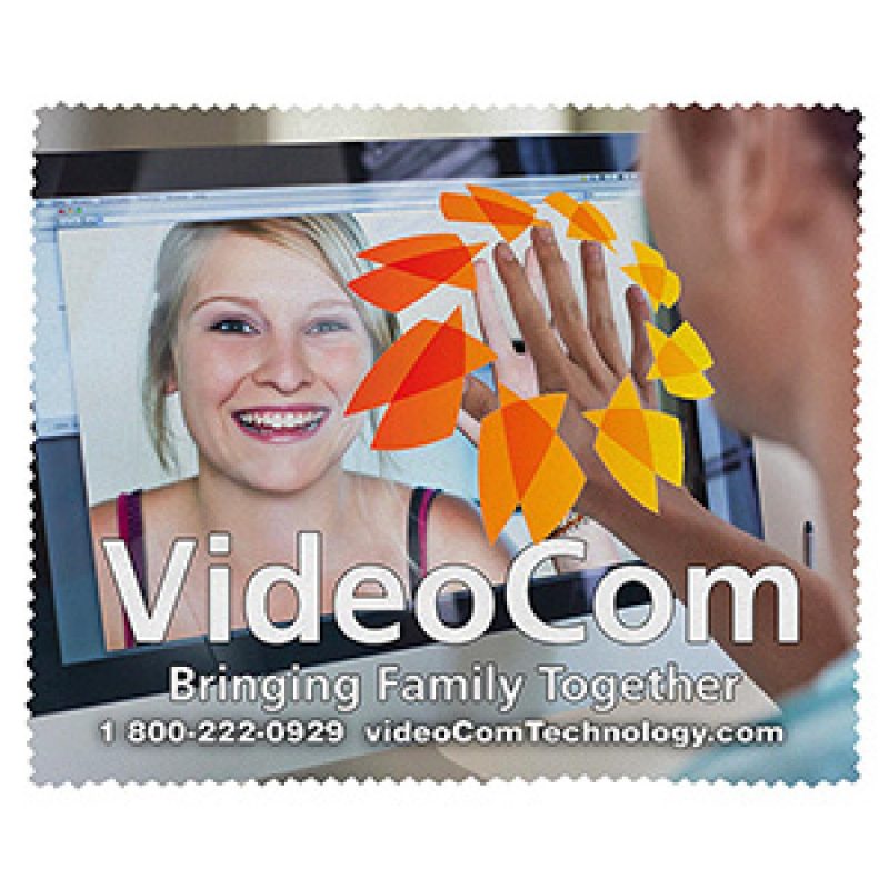 Custom 6"x 7" "Chamarel XLR" Recycled RPET Full Color Import Air Ship Microfiber Cloth & Screen (Overseas)