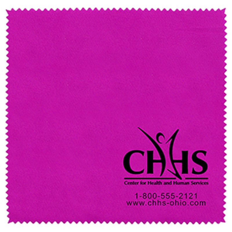 Custom "ONECLEANSCREEN" 6" X 6" 100% Microfiber Recycled RPET Polyester Cleaning Cloth & Screen Cleaner - 4