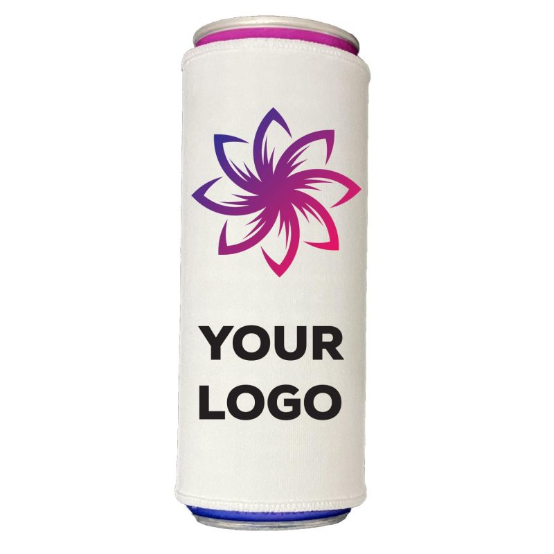 Custom Can Sleeve - Wraparound Silky Soft MicroFiber Cloth - Vivid Full Color - 12oz Slim Can