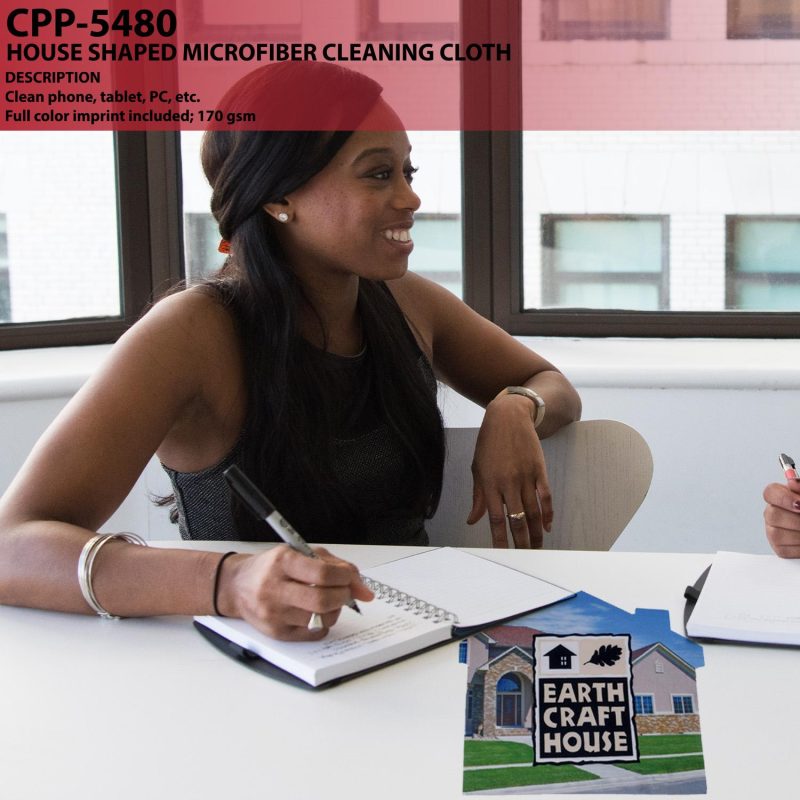 Custom House Shaped Microfiber Cleaning Cloth - 2