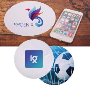 Custom Round Shape Microfiber Cloth 170GSM (QuickShip - 21-26 Days)