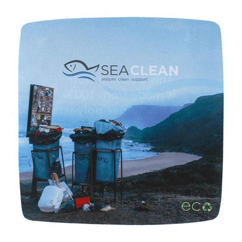 Custom USA Made Eco rPET Microfiber Cloth - 8" X 8" - 1