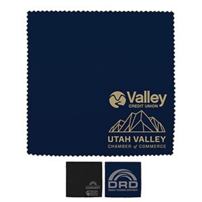 Custom "ONECLEANSCREEN" 6" X 6" 100% Microfiber Recycled RPET Polyester Cleaning Cloth & Screen Cleaner